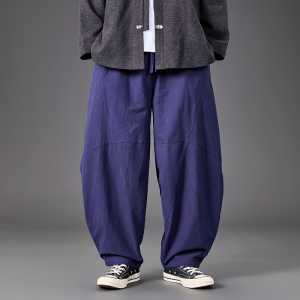 秋季宽松加大码棉麻灯笼裤风潮汉服休闲裤 K174 P75图片