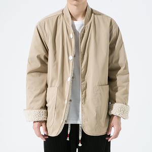 2024加大码唐装汉服直筒两面穿布扣风布衣棉服 JK35 P140图片