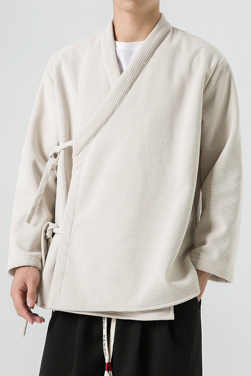 秋冬厚加绒纯色道袍民族服装汉服唐装风棉衣JK53P120,男装民族服装,电商B375