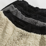 2025冬季毛绒厚宽松风复古垮裤平铺图棉裤K178-1P85，男装棉裤，电商B375