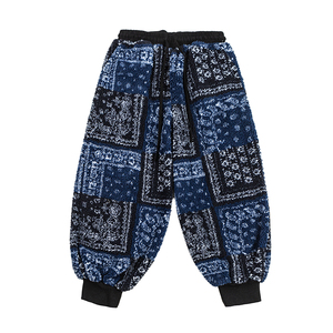 冬装实物厚毛绒复古加绒加厚平铺图风休闲裤 K212 P85图片