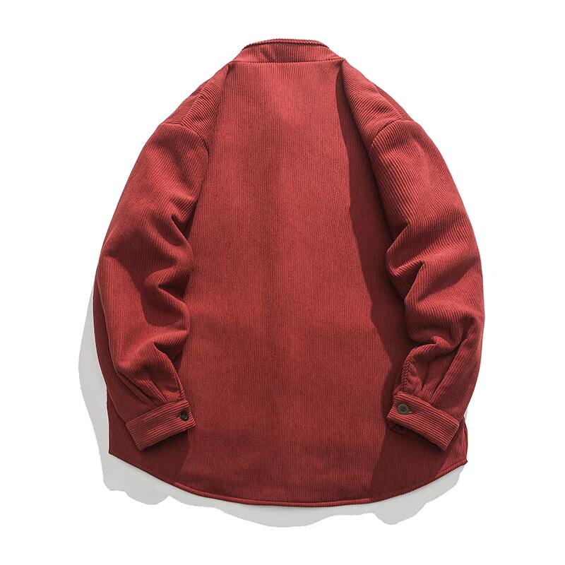 冬装立领加绒加厚盘扣复古汉服平铺图风棉衬衫JK37P95,男装衬衫,电商B375