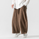 冬厚款大码毛呢裤子风呢料唐装汉服搭配休闲裤K190P75，男装休闲裤，电商B375