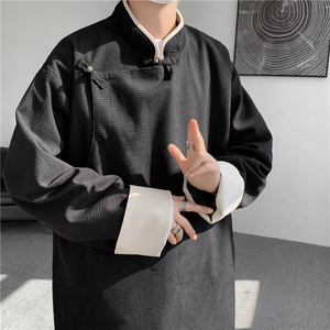 风春季宽松加大码复古立领汉服唐装藏袍夹克JK62P105,结婚证服装搭配民国复古图片