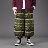 2025加大码宽松加绒加厚灯笼裤风汉服休闲裤K212P85，男装民族服装，电商B375
