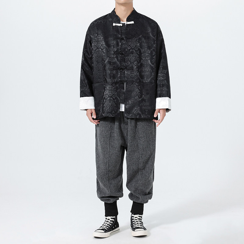 秋汉服男女通穿立领太极户外工装港风风夹克JK79P95,男装夹克,电商B375
