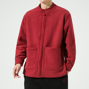 24年新中式厚打底加绒纯色汉服唐装潮毛绒棉衣 JK37 P100图片