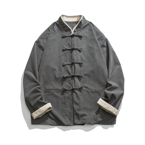 秋冬厚外套复古太极服汉服改良唐装风中式夹克 JK47 P100图片