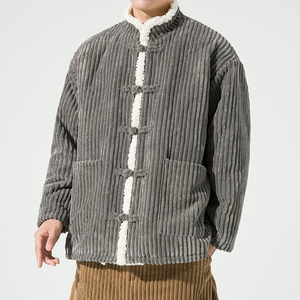 24加厚灯芯绒立领毛绒复古太极服拜年服风棉服 JK36 P90图片