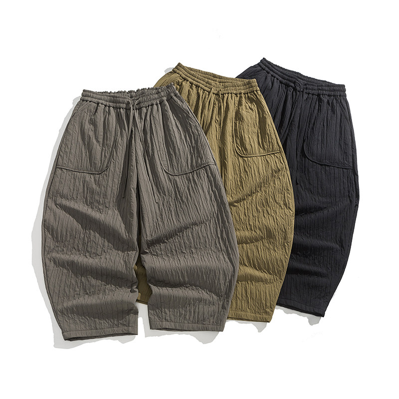 秋冬加绒加厚新中式棉裤纯色厚汉服搭配风棉裤K193P85,男装棉裤,电商B375