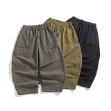 秋冬加绒加厚新中式棉裤纯色厚汉服搭配风棉裤K193P85，男装棉裤，电商B375