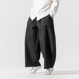 2025年宽松加棉加绒阔腿裤加厚冬风汉服休闲裤K193P85，男装民族服装，电商B375