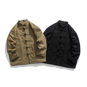 冬加绒加厚毛呢立领盘扣保暖新中式风唐装棉衣 JK50 P135图片