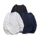 25年宽松打底中式棉麻圆领套头日系风长袖T恤T73P50，男装T恤，电商B375