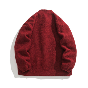 24拜年服加大码平铺图羊羔毛厚立领布扣风棉衣 JK72 P130图片