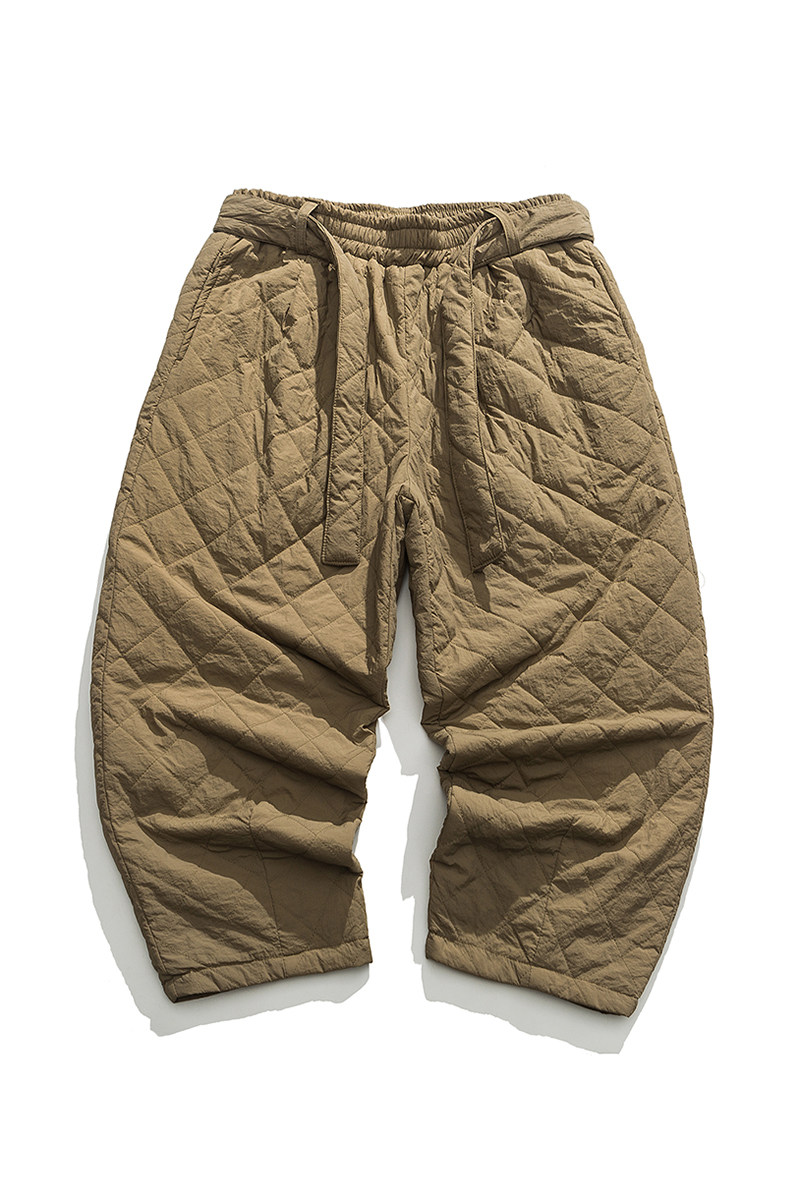 加棉绗缝厚保暖唐装新中式汉服搭配风棉裤K172P85,男装棉衣,电商B375