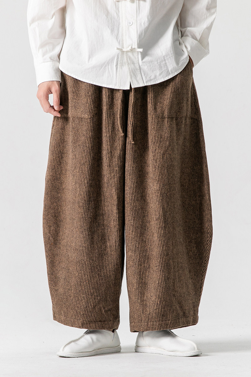 冬新中式厚毛呢休闲裤风唐装呢休闲裤K190P75(）,男装民族服装,电商B375