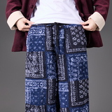 冬装汉服加绒加厚毛绒保暖收口松紧风休闲裤K212P85，男装棉衣，电商B375