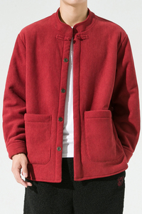 24年宽松加大码厚加绒布扣棉服风打底棉衣 JK37 P100图片