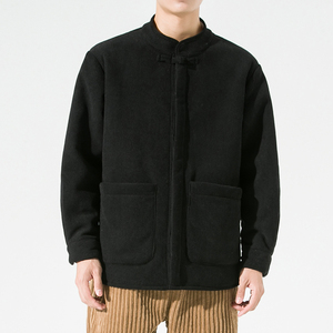 24年新中式厚打底加绒纯色汉服唐装潮毛绒棉衣 JK37 P100图片
