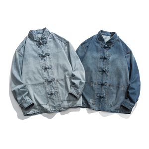 秋冬古风加大码宽松牛仔夹克加绒加厚风外套 JK43-1 P130图片