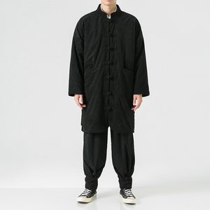 2024大码宽松直筒立领新中式日系厚加绒风棉服 JK54 P150图片