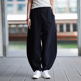 秋冬汉服风新款日系纯色宽松加大码风灯笼裤K178P75，男装民族服装，电商B375
