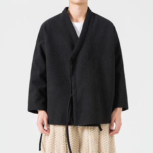 秋冬厚加绒纯色道袍民族服装汉服唐装风棉衣 JK53 P120图片