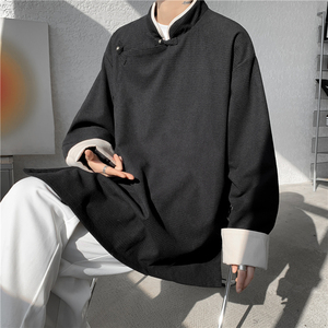 2025春新款加大码宽松唐装汉服立领藏袍风夹克 JK62 P105图片
