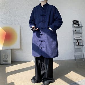 2025加大码长款加绒厚唐装中式长褂风棉衣 JK54 P150图片