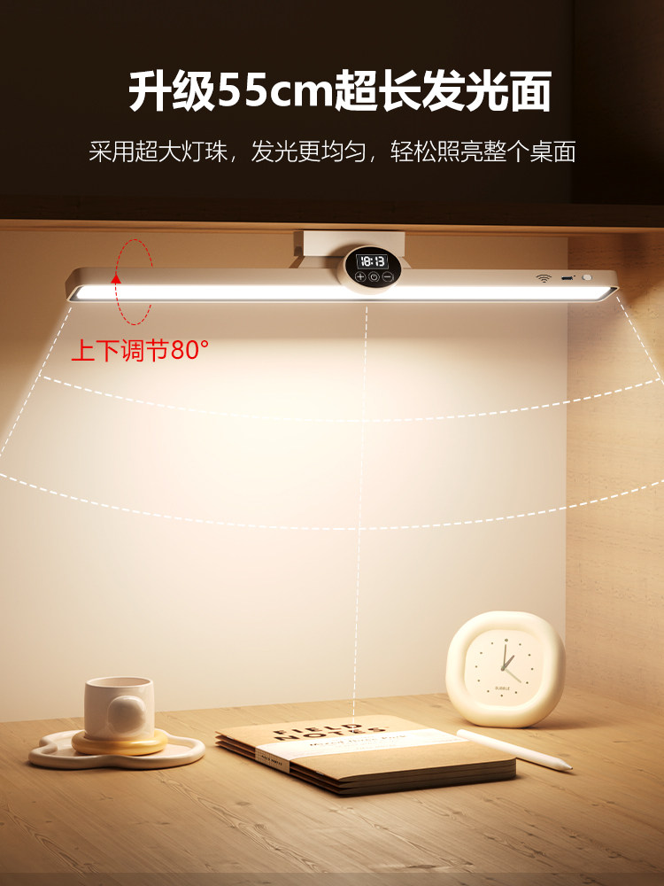 Desk lamp, eye protection, study dormitory lamp, college student magnetic dormitory reading desk, bedside wall hanging cool lamp
