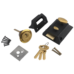 双保险牛头锁老式房门锁牛头牌弹子门锁外装门锁牛头二保险锁包邮