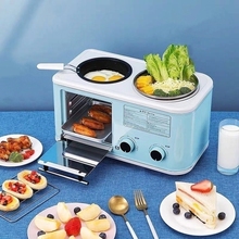 新款 小型烤箱 电烤箱多功能宿舍早餐机自动小型三明治烤面包机卧式