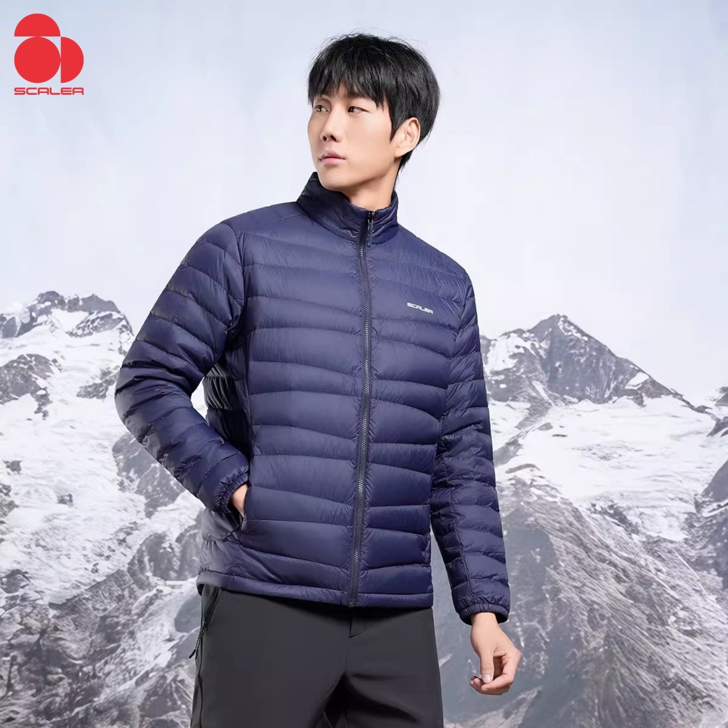 思凯乐户外25秋冬男款鹅绒服立领轻薄羽绒服休闲短款防风保暖外套