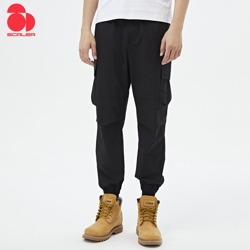 SCALER思凯乐户外男款春夏束脚弹力长裤运动休闲裤工装裤F3513981