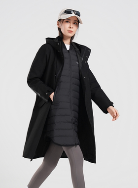 思凯乐SCALER户外F2400650男女商务长防水冲锋衣鹅绒外套F2410650