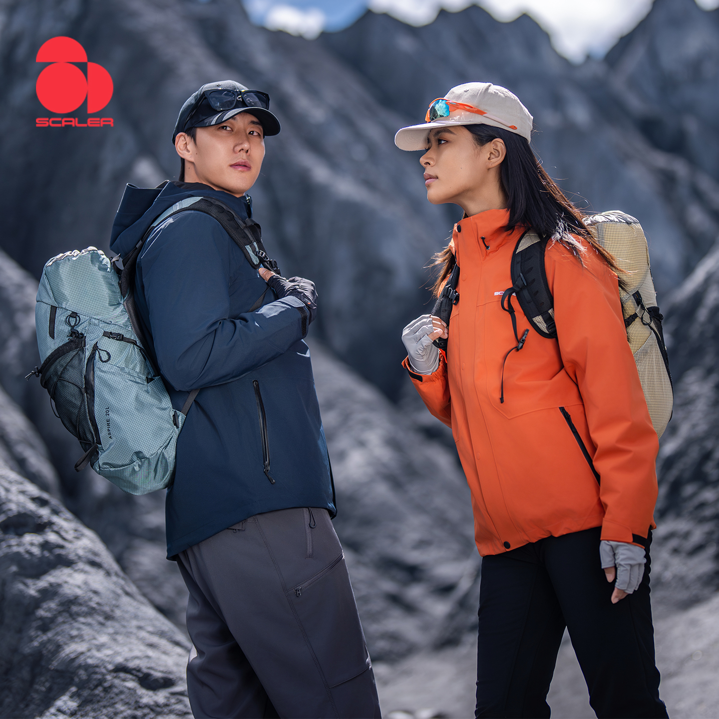 思凯乐户外鹅绒内胆两件套冲锋衣