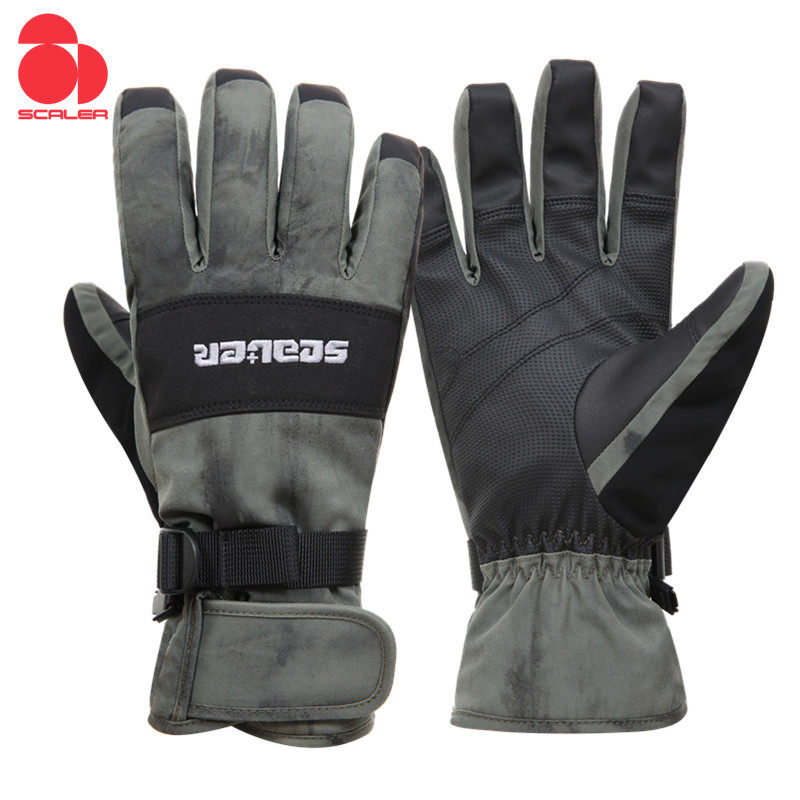 思凯乐SCALER户外秋冬男女防水保暖防寒手套加厚防滑手套S1234424