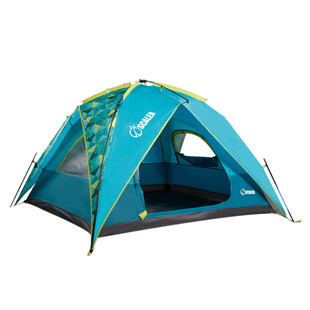 思凯乐户外双门透气自动帐篷3-4人野外露营防雨双层帐篷Z7423036