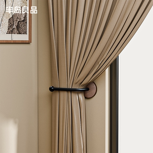 胡桃木窗帘挂钩纱帘固定器收拢神器遮光窗帘创意墙勾钥匙收纳扣Y