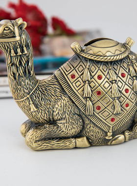 沙漠骆驼模型容量储蓄存钱罐摆件