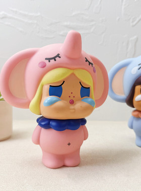 大象哭娃搪胶手办存钱罐摆件