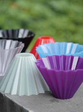 origami V60蛋糕折纸S号滤杯手冲咖啡滤杯国产树脂滤杯托磨砂表面