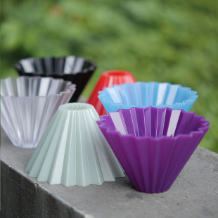 origami V60蛋糕折纸S号滤杯手冲咖啡滤杯国产树脂滤杯托磨砂表面