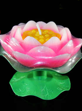 荷花蜡烛 莲花蜡烛 佛前供灯祈福还愿无烟环保长明灯莲花蜡莲花灯