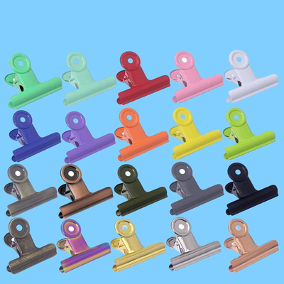 办公圆尾夹长尾夹圆形金属高颜值