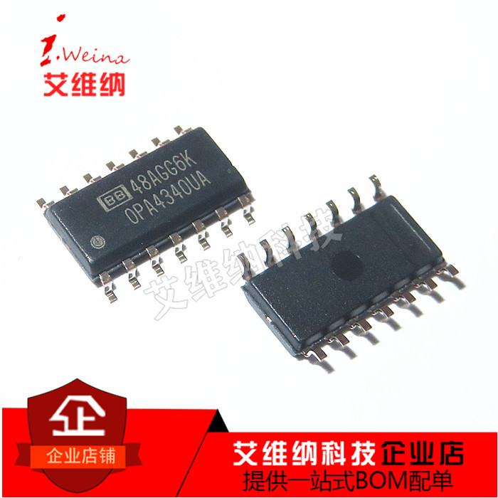 OPA4340UA OPA4340 SOP-14 线性仪表运算放大器 全新原装进口