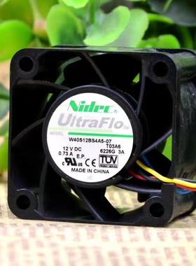 原装NIDEC 4028 12V 0.73A 4CM 暴力增压散热风扇 W40S12BS4A5-07