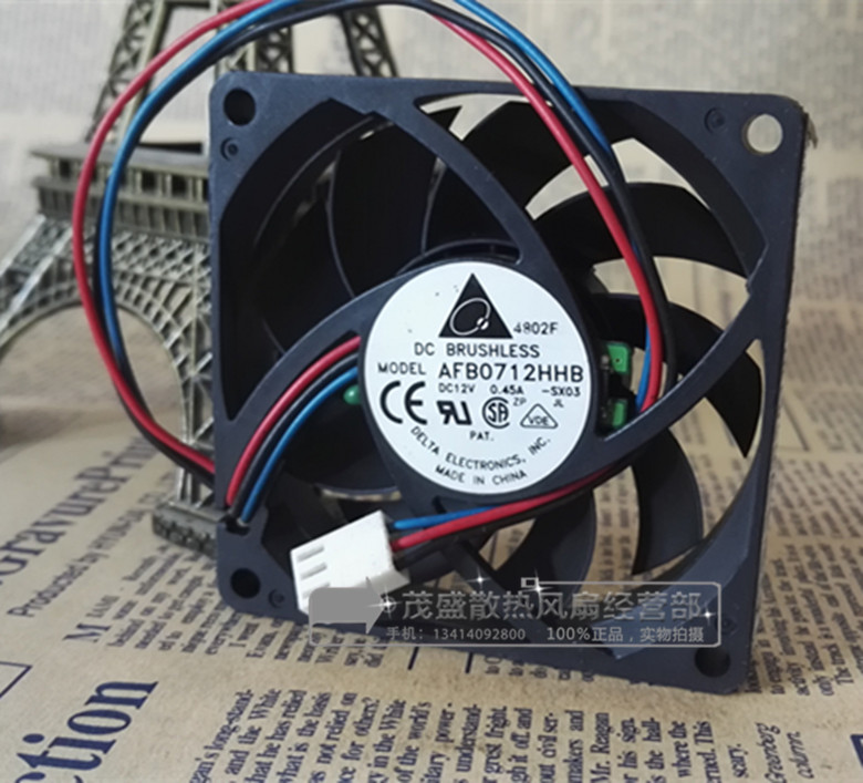原装台达 12V 0.45A AFB0712HHB 7厘米7CM AMD滚珠风扇 CPU散热器