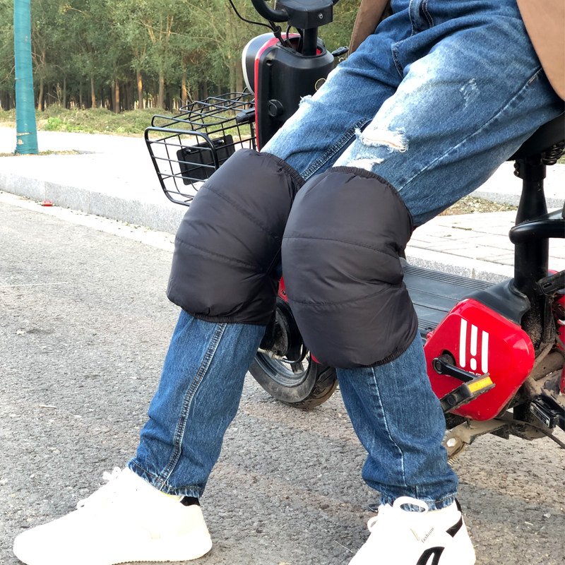 电动车羽绒护膝冬季男女骑车腿部防寒防风防寒摩托车护腿神器保暖